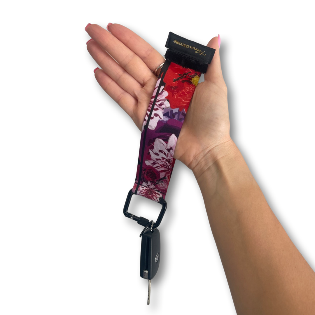Floralida floral wristlet keychain