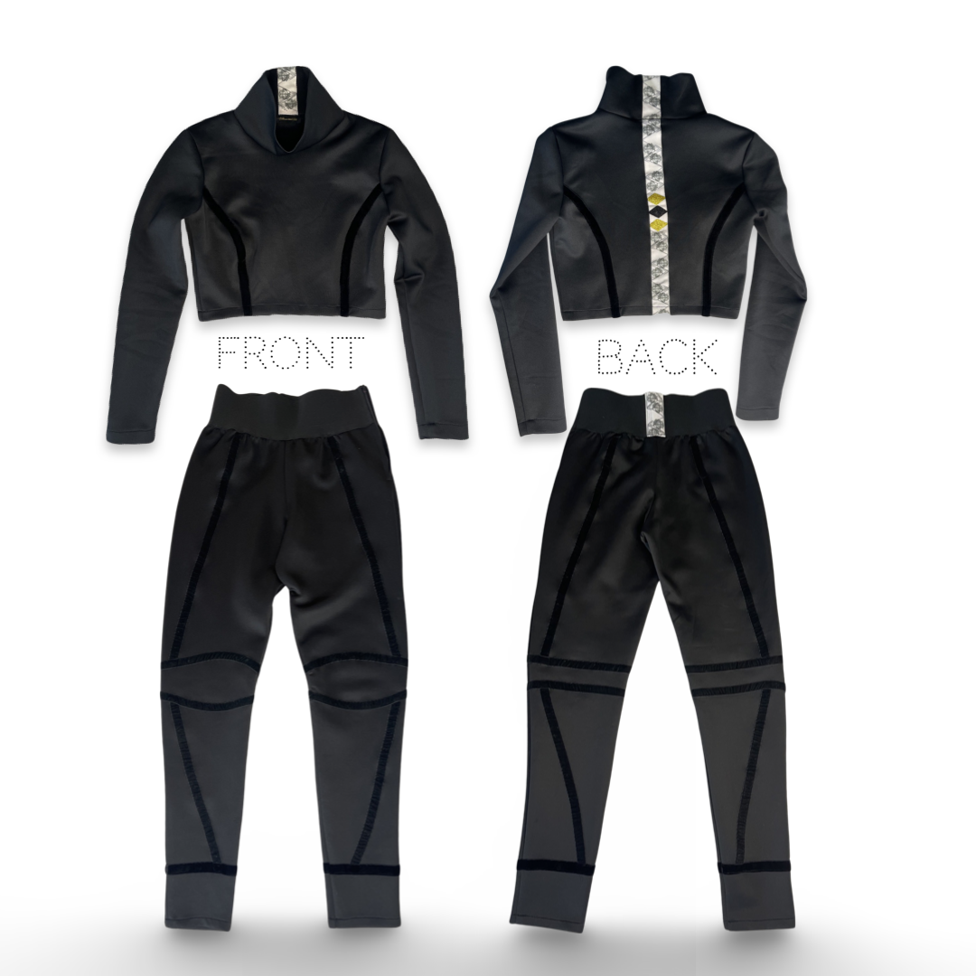 Il Classico Nero black leggings, additional detail