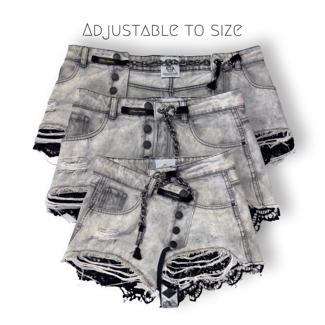 Stile di Strada Elegante upcycled grey denim belt