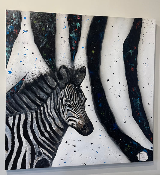 “Mamma e Bambino Zebra” Painting