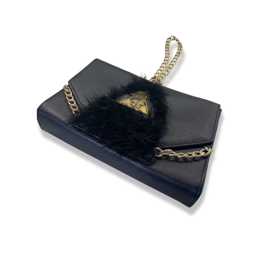 La Serata Nero black upcycled evening handbag, additional view