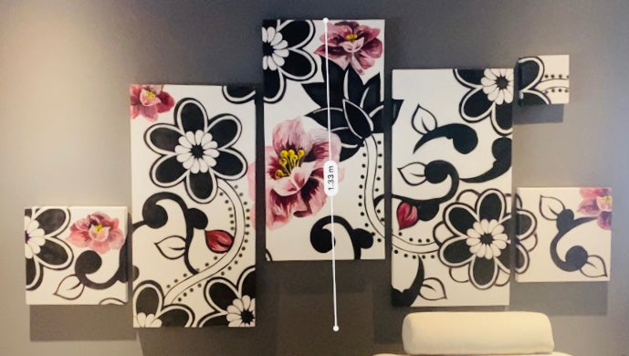 Floral Bloom six-panel artwork, additional view