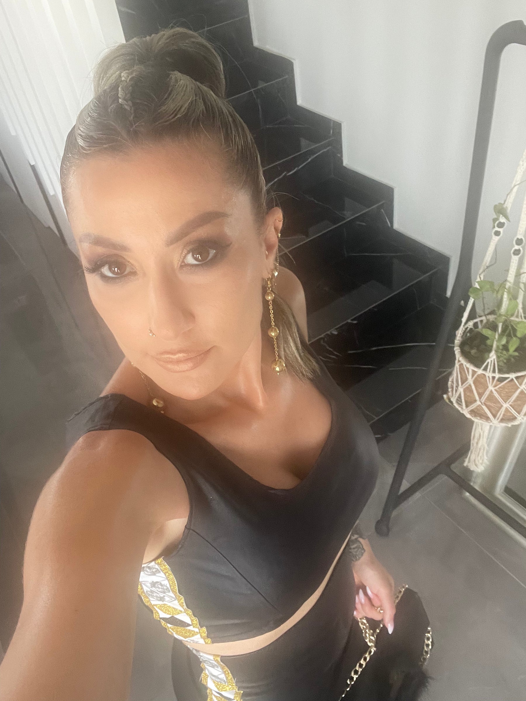 Bellezza Nero black co-ord set, styled view