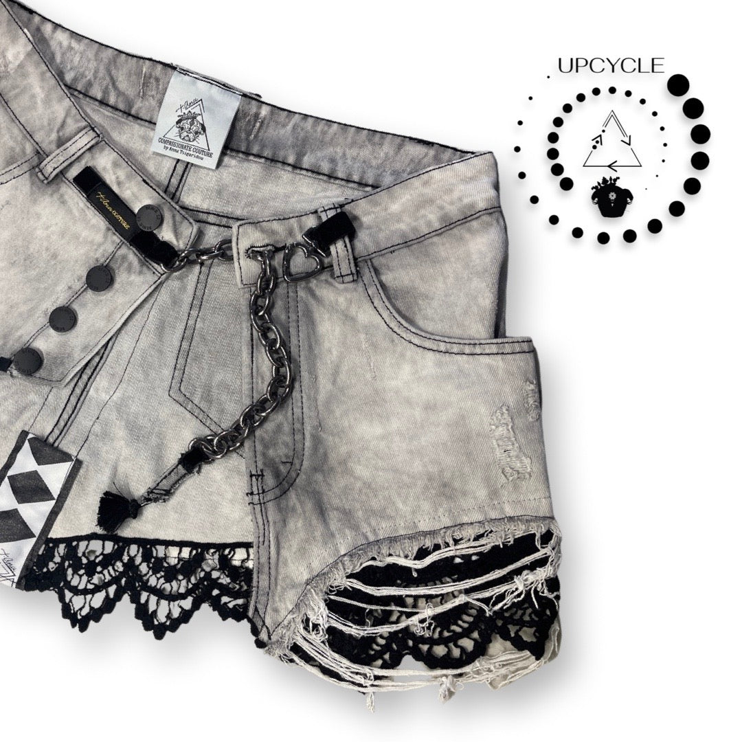 Stile di Strada Elegante upcycled grey denim belt, additional view