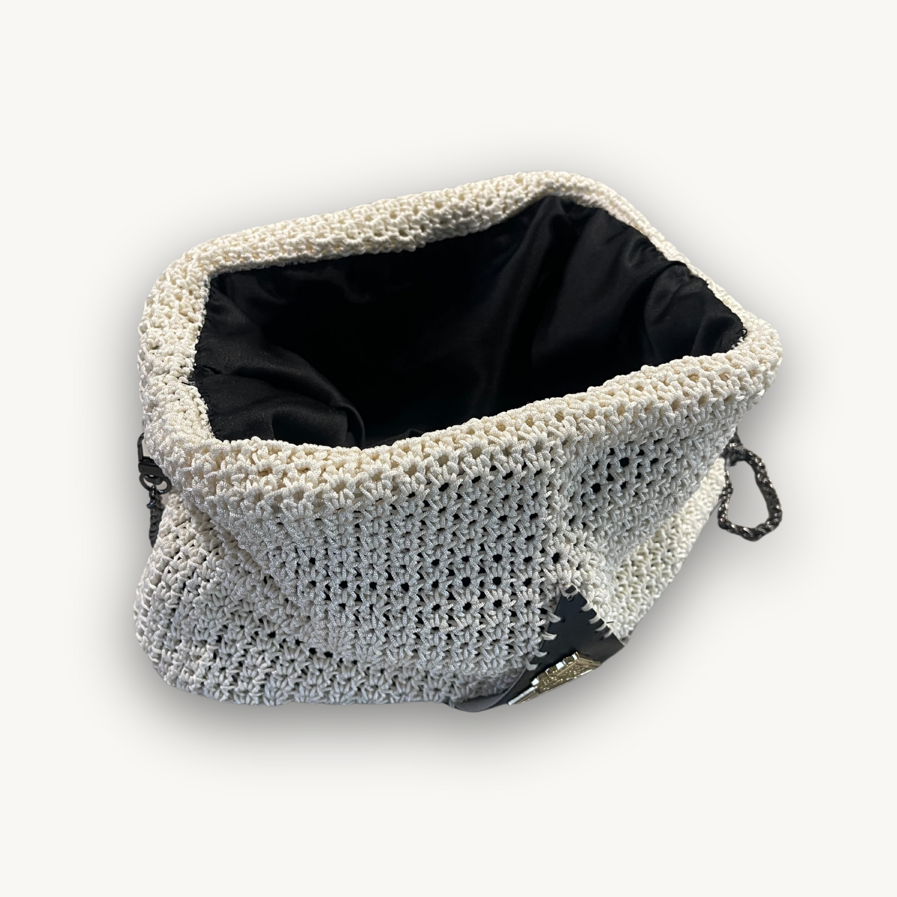 Ivory Solstice clutch, styled view