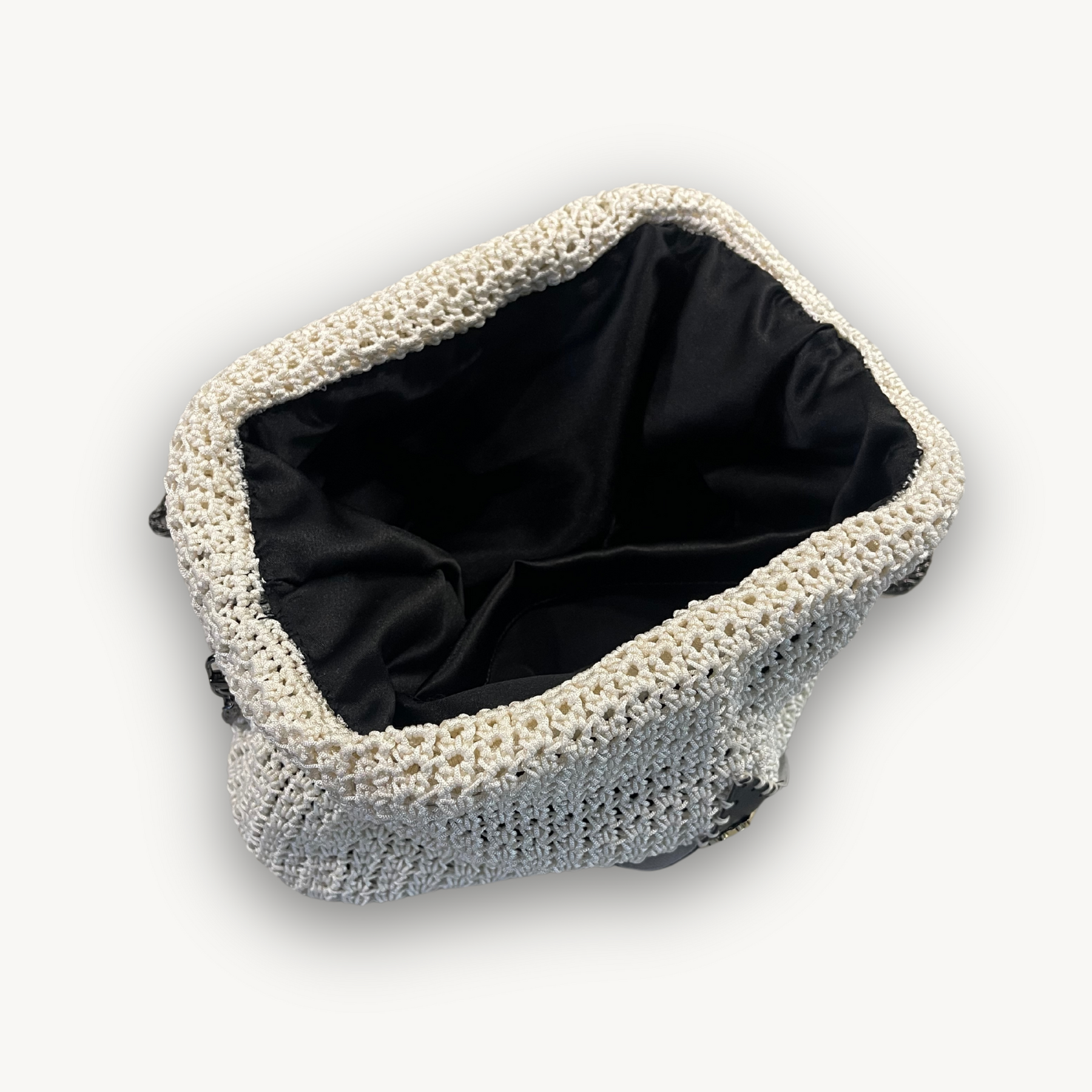 Ivory Solstice hand-knit clutch, additional view