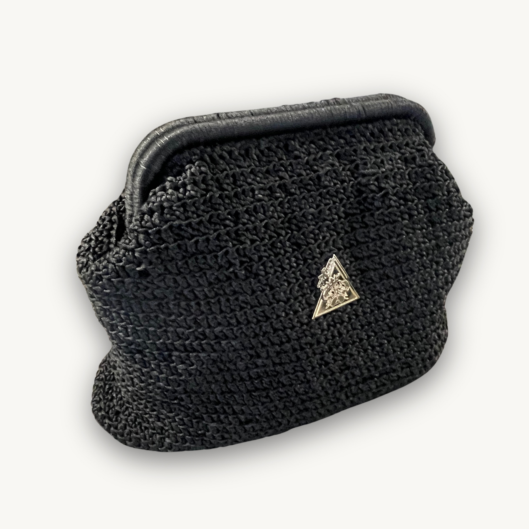 Midnight Mirage black clutch, additional detail