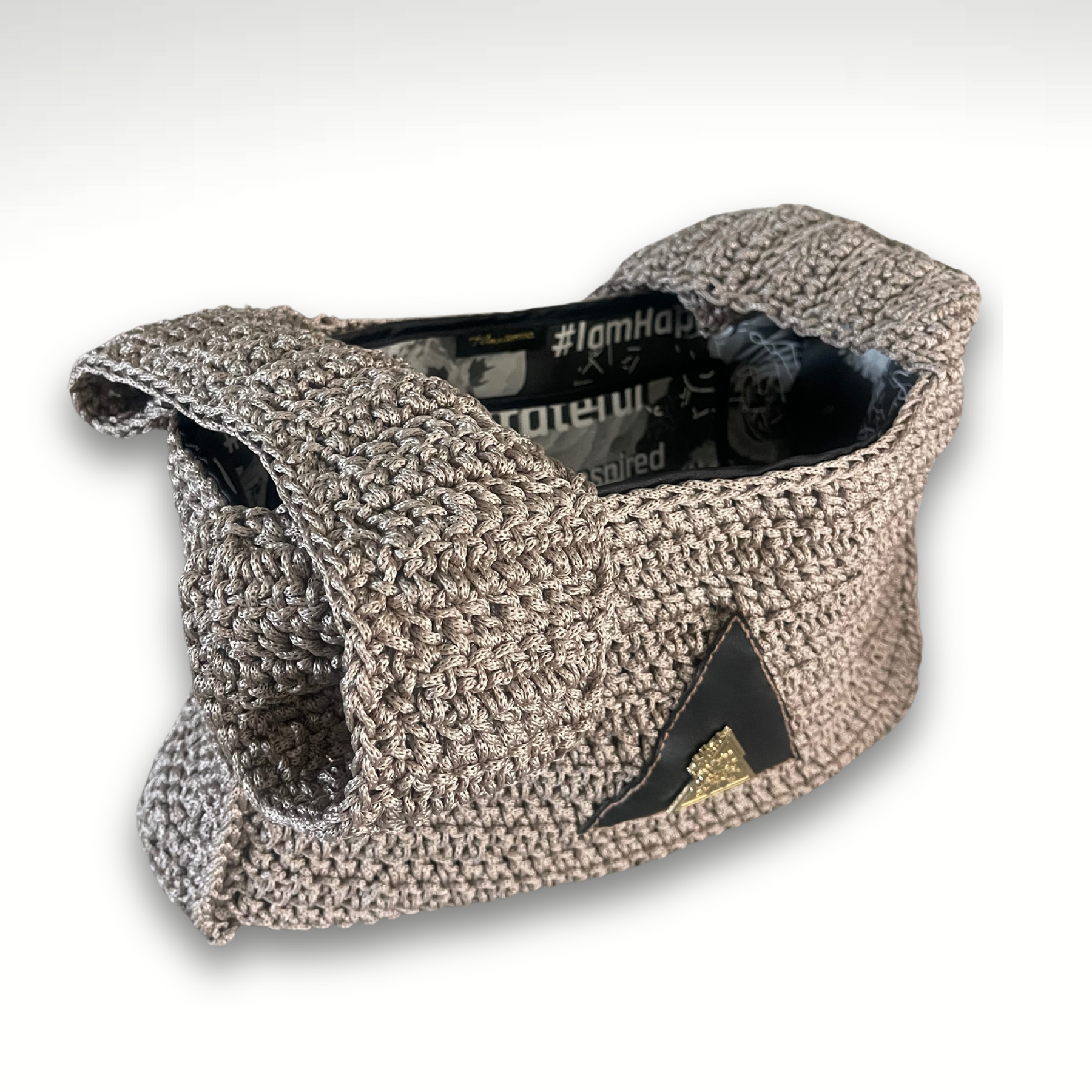 Mystic Mid Aura hand-knit handbag, styled view