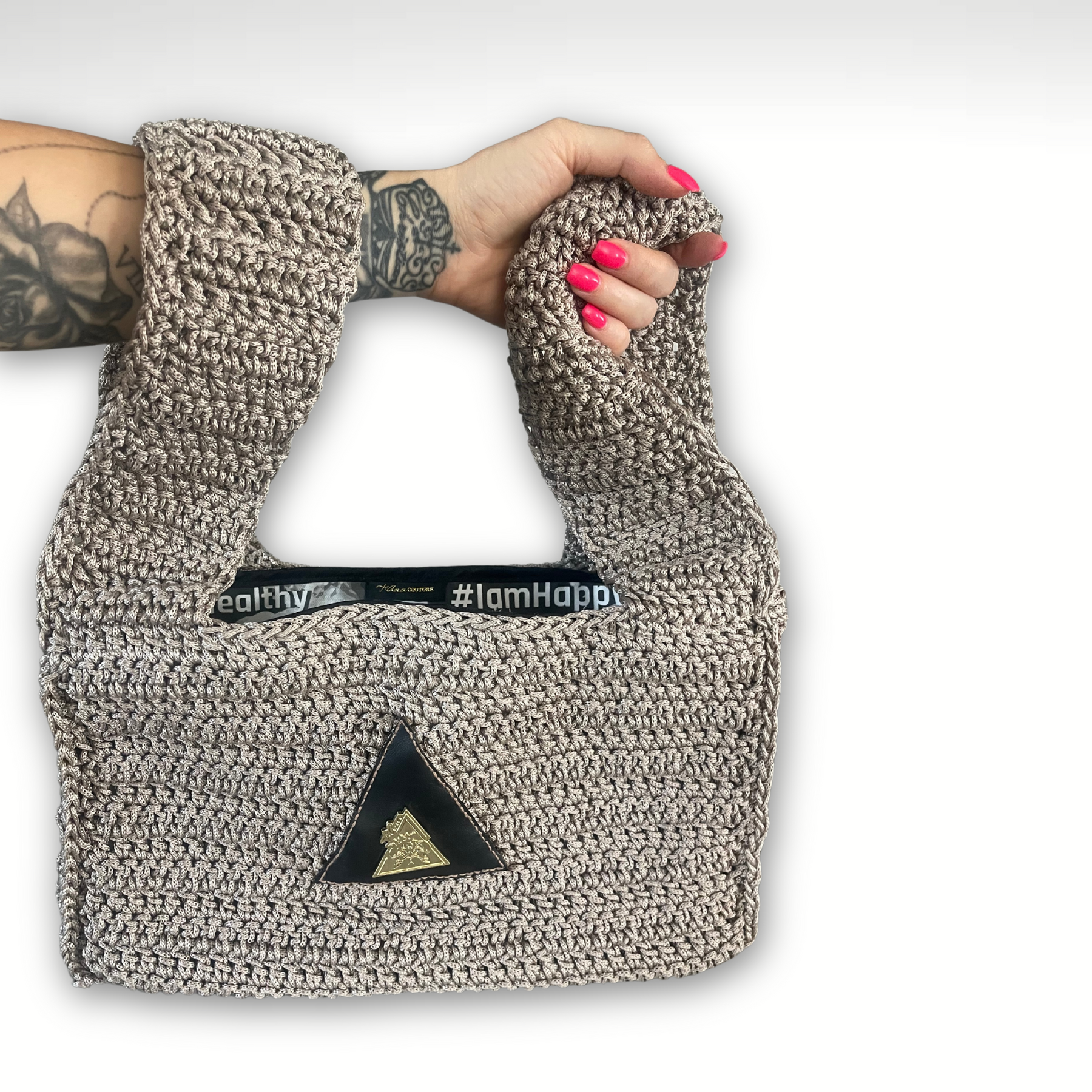 Mystic Mid Aura sandy-beige handbag, detail view