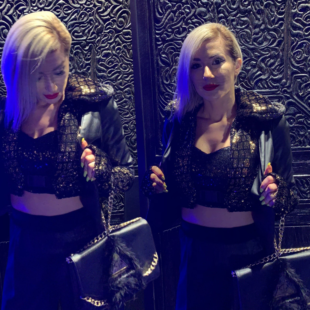 Noir Infused Radiance black and gold vest, additional view