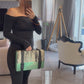 Iridescent Pistacchio Universe | Art Handbag