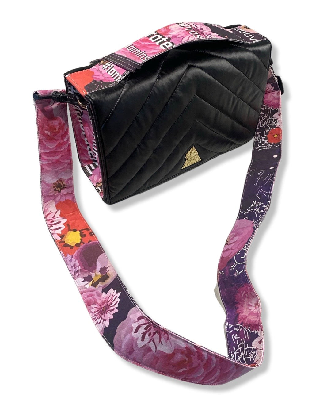 El Clásica Florecer handbag with signature floral artwork