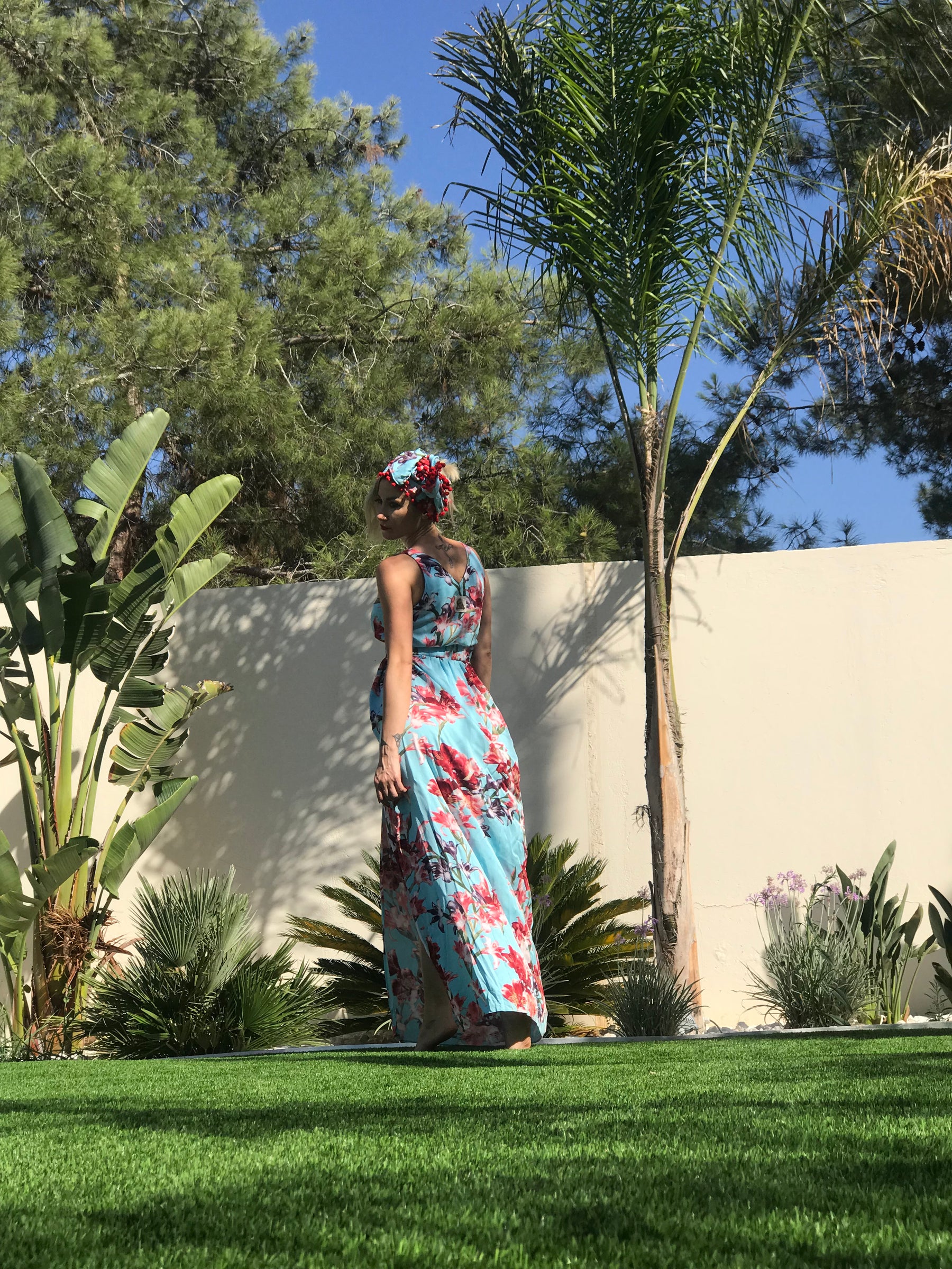 Happy Valley blue floral dress, additional detail