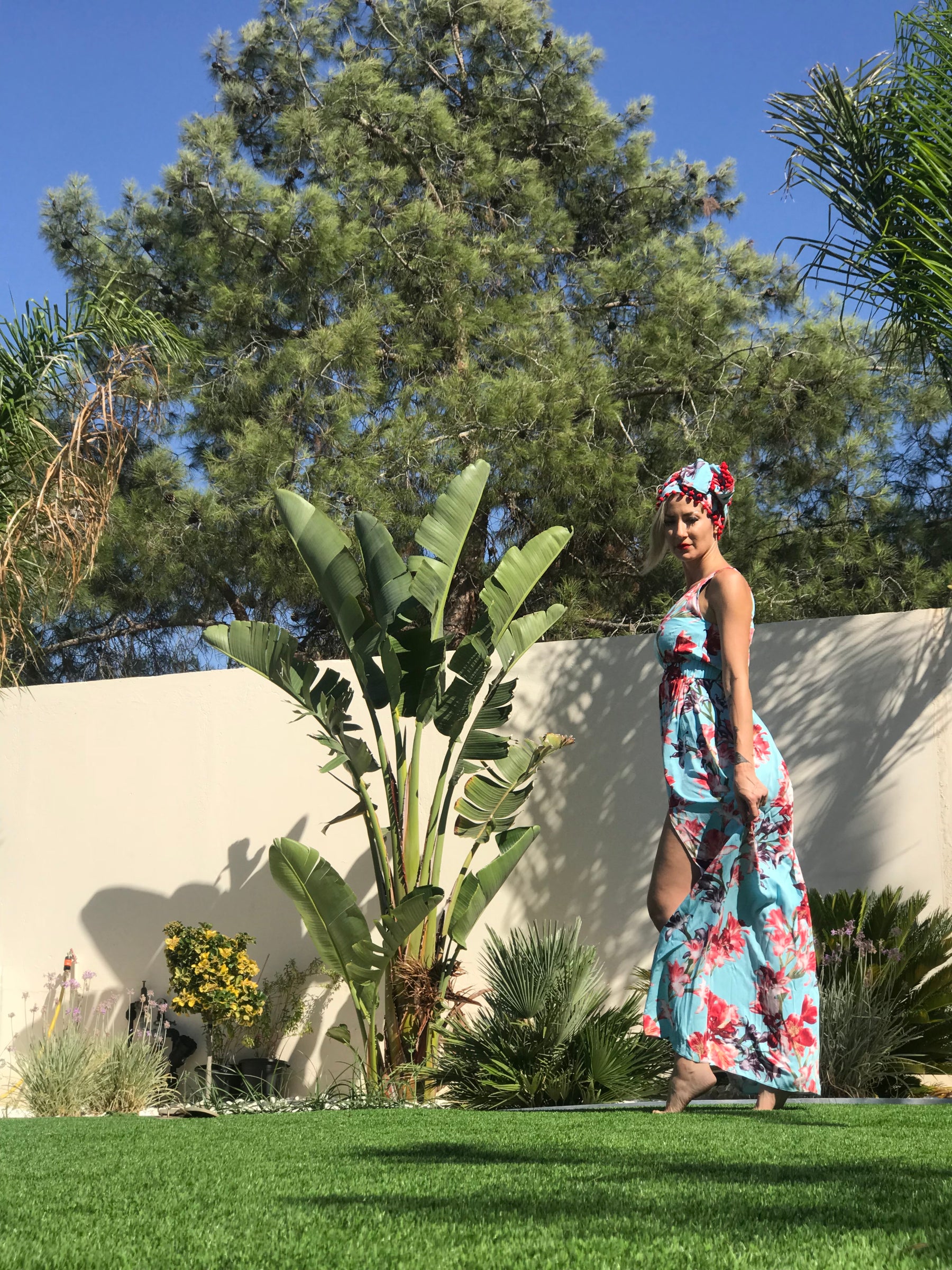 Happy Valley summer dress, styled view