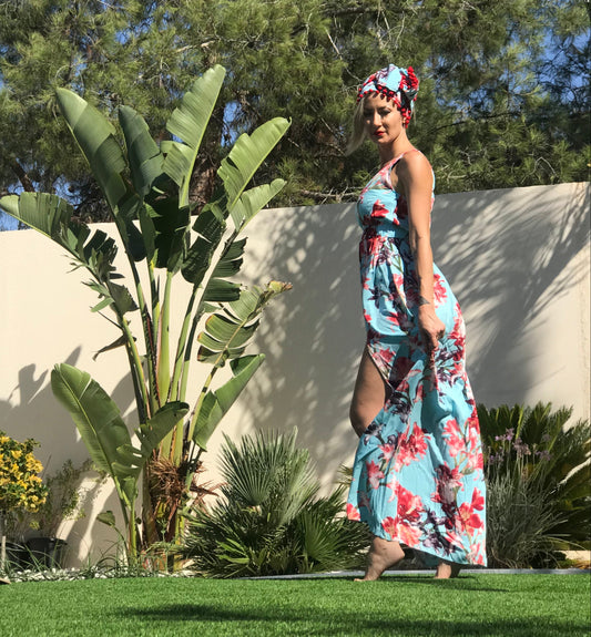 Happy Valley summer dress, styled view