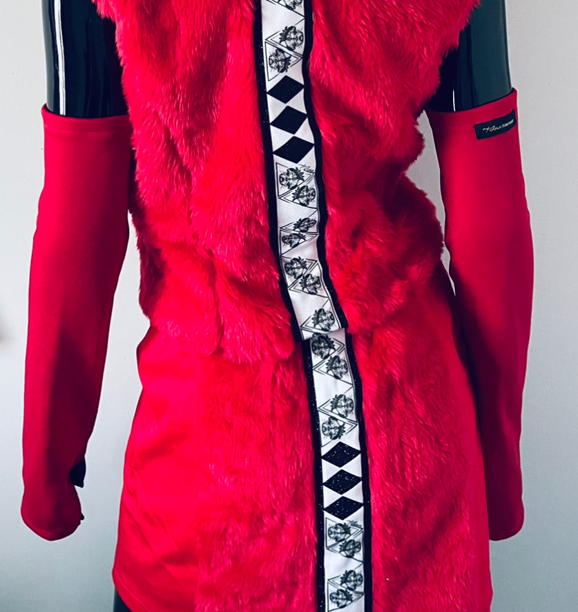La Passione Rossa stretch arm warmers, additional detail