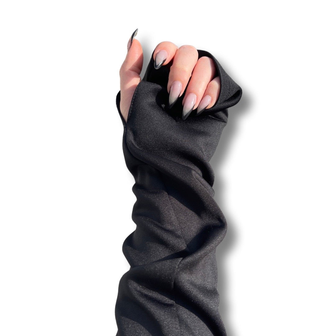 Il Classico Nero black scuba arm warmers, additional view