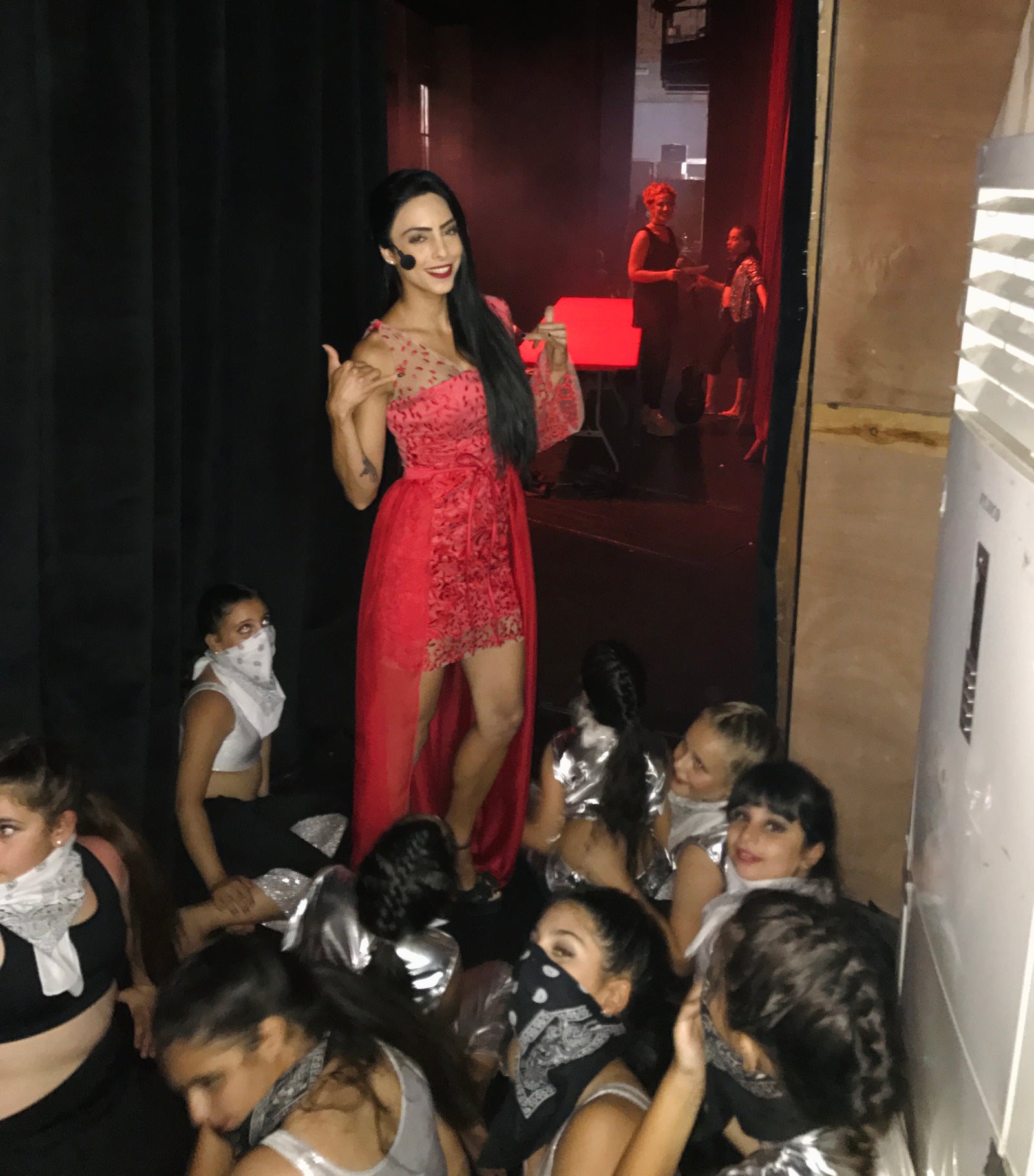 Signorina in Rosso one-of-a-kind red evening dress, Maison Archive view