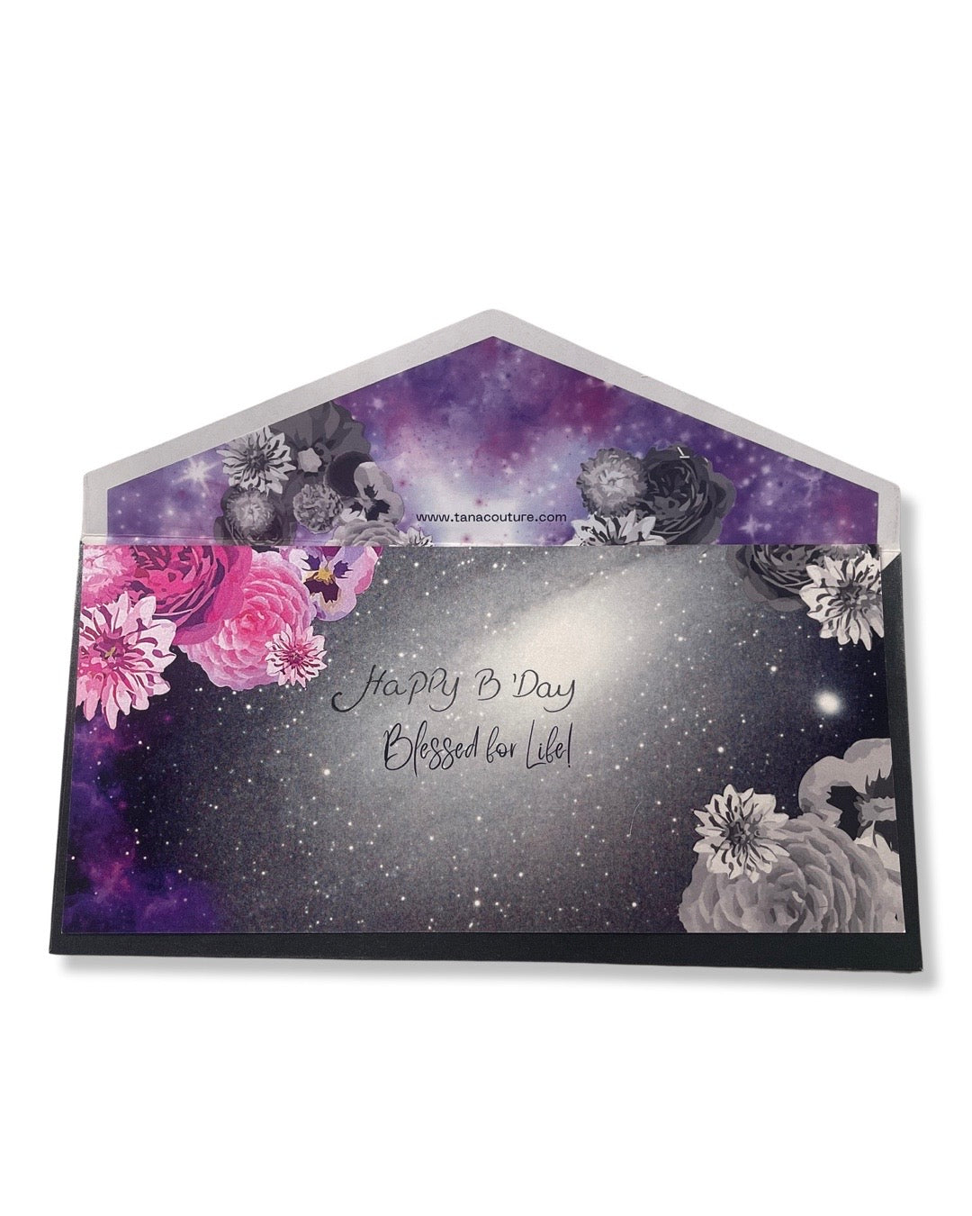 Floral Celestial floral card, detail view