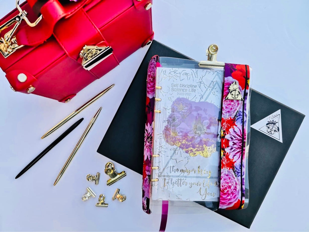 Fluorescent Universe Rosso red structured floral handbag, Maison Archive view