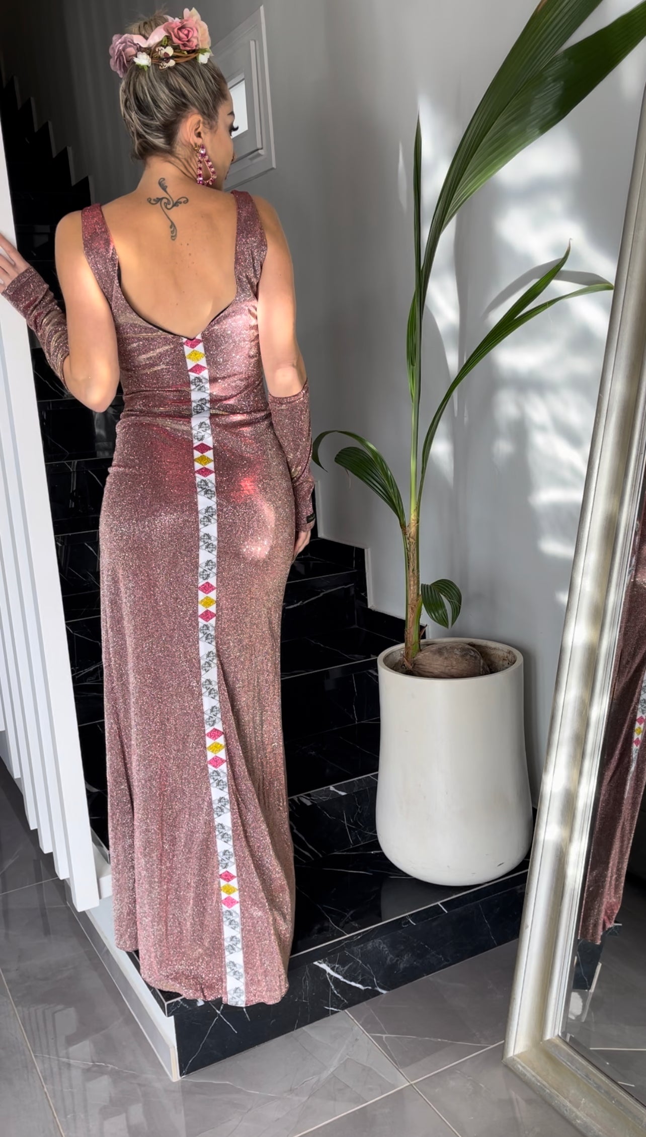 Rosa Iridescent full-length dress, additional view