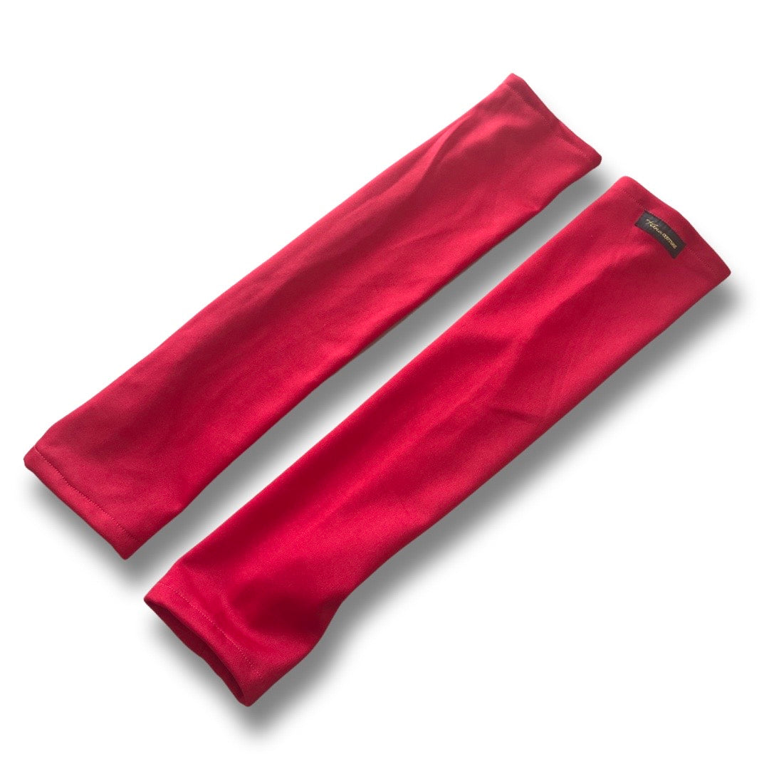 La Passione Rossa red stretch arm warmers, additional view