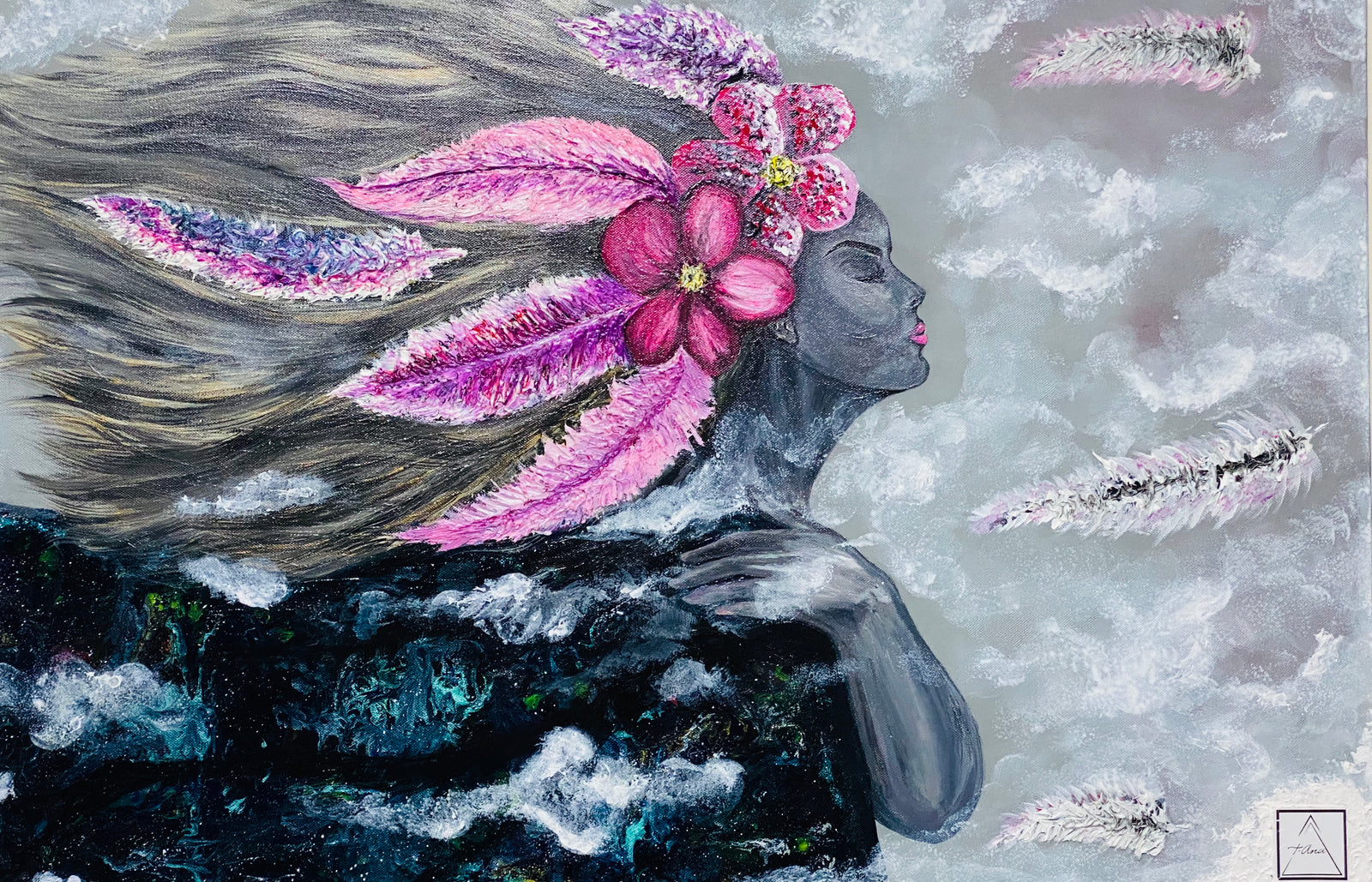 Universal Woman original mixed-media artwork by Anna Tsigaridou