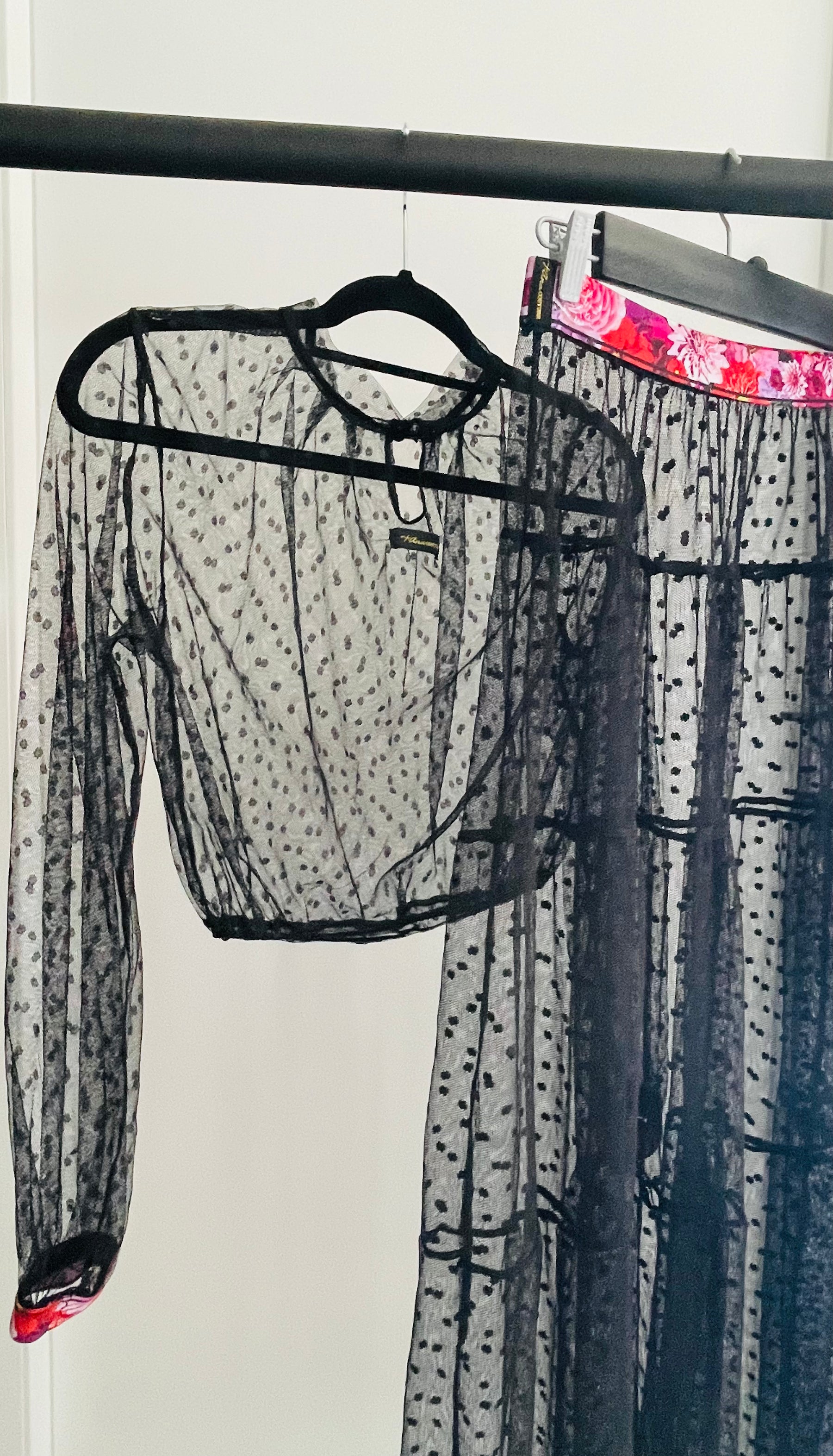 Nero Miss Polka black co-ord set, styled view