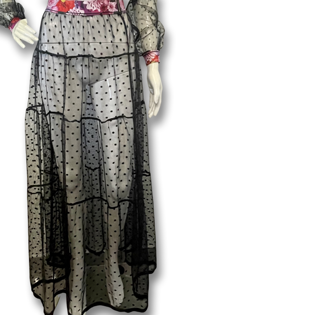 Nero Miss Polka sheer outfit set, additional view