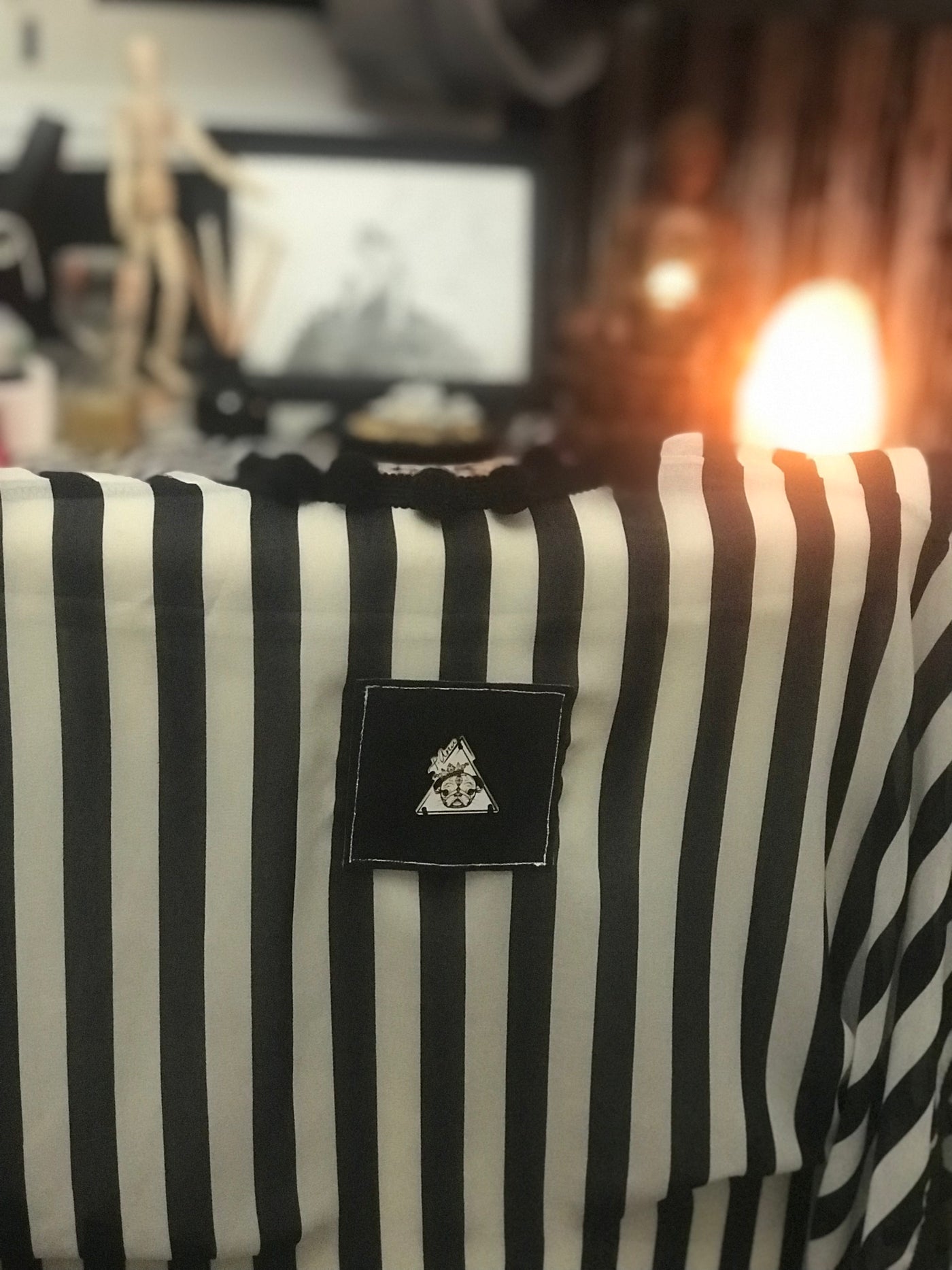 Utopia black and white caftan, additional view